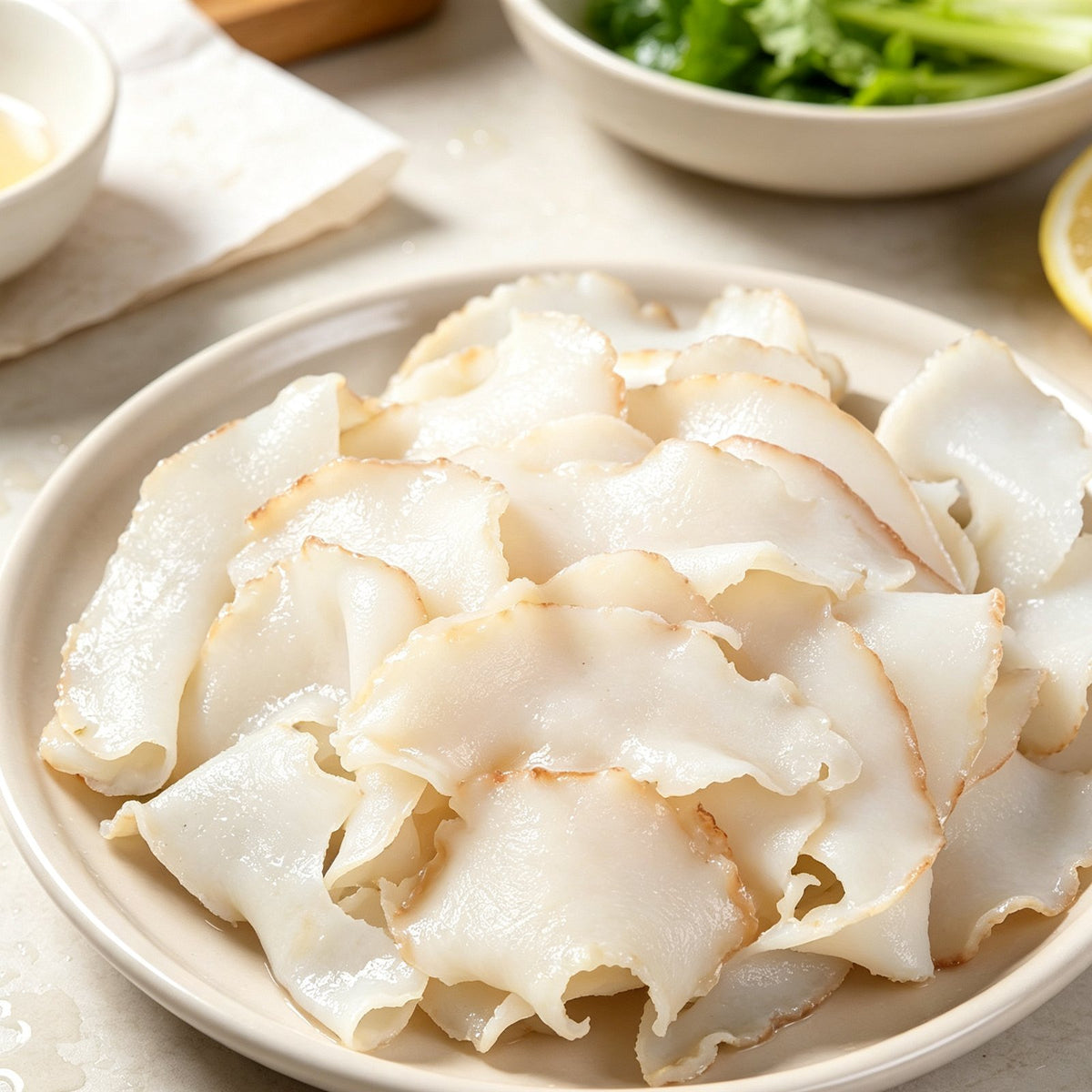 Fresh Sliced Conch Meat Sashimi