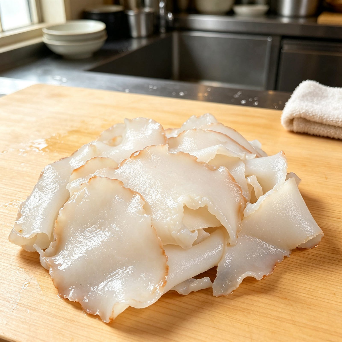 Fresh Sliced Conch Meat Sashimi